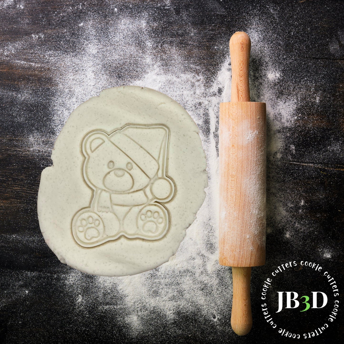 CHRISTMAS BEAR Cookie Cutter & Stamp