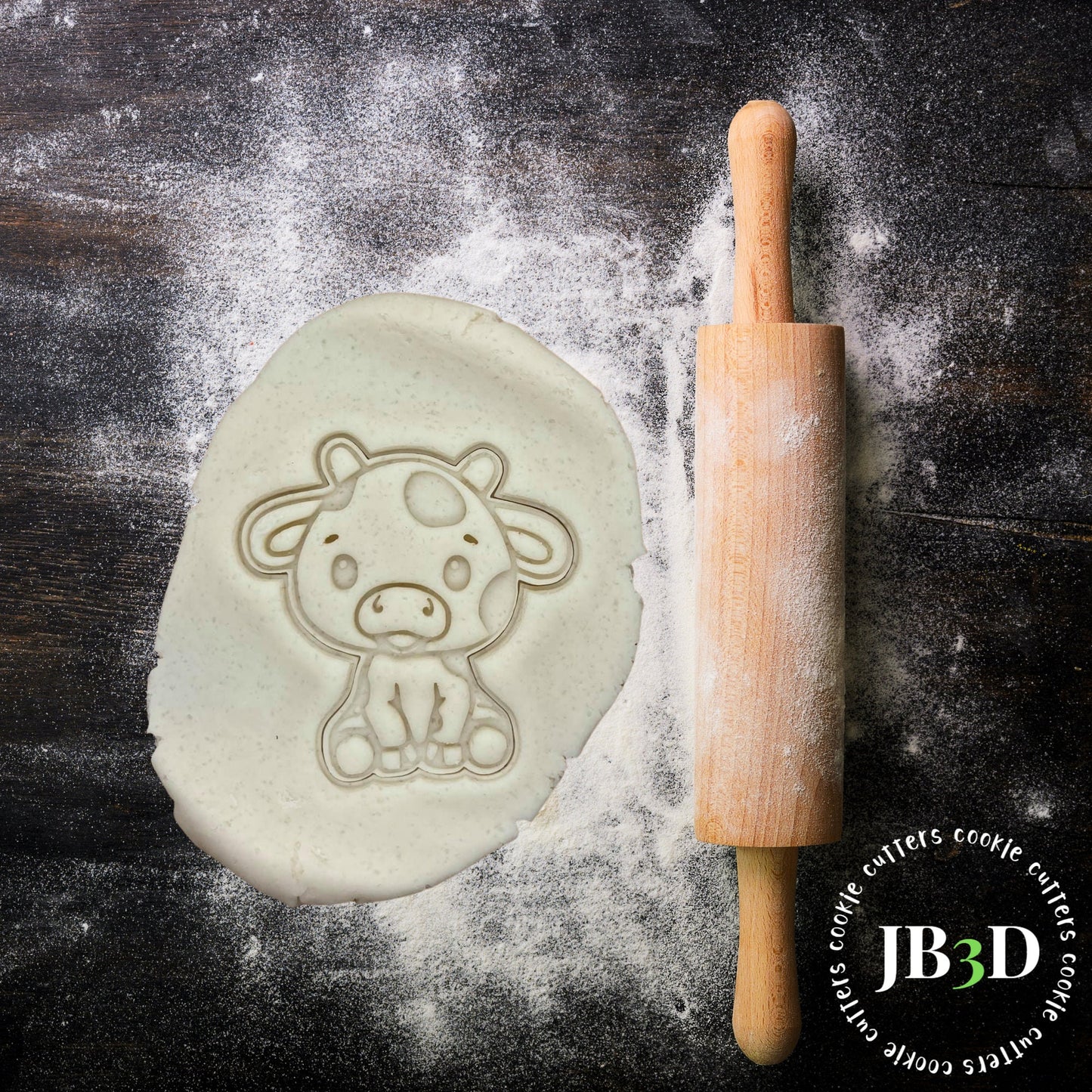 LITTLE COW Cookie Cutter & Stamp