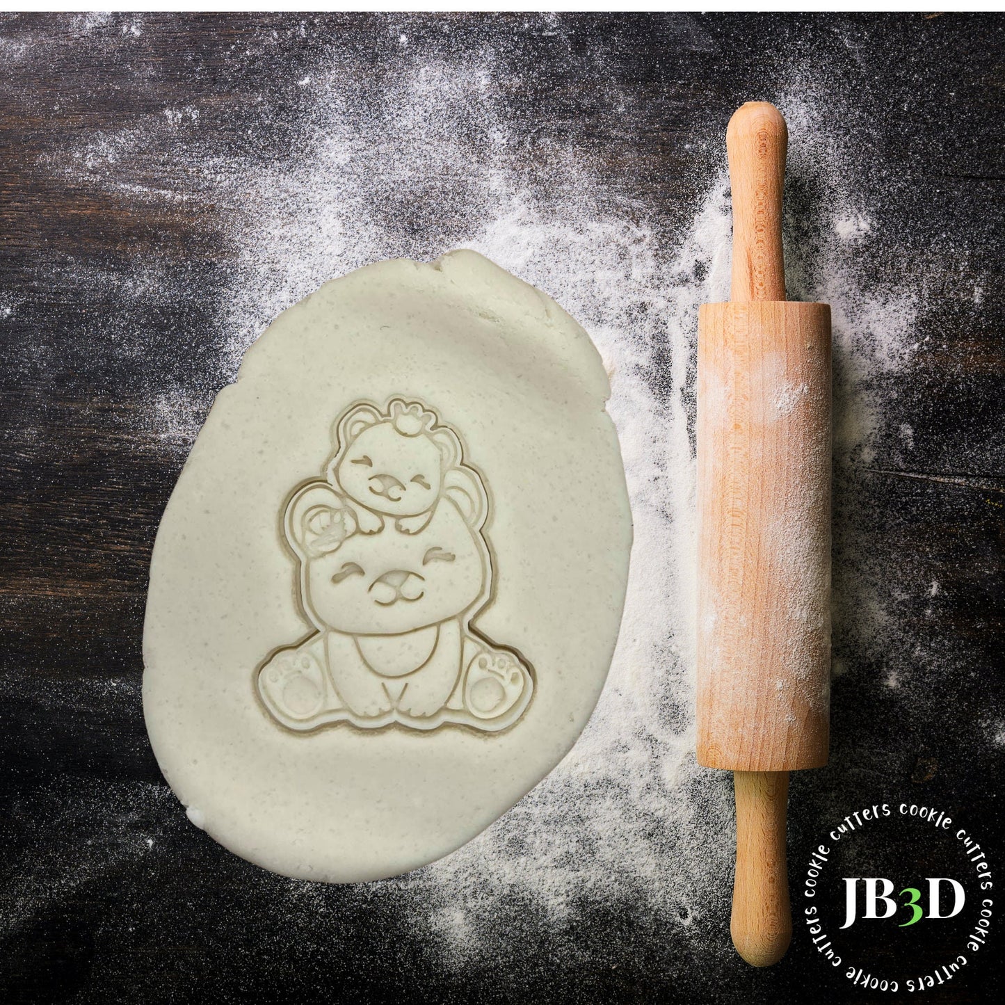 BABY MUMMA BEAR Cookie Cutter & Stamp
