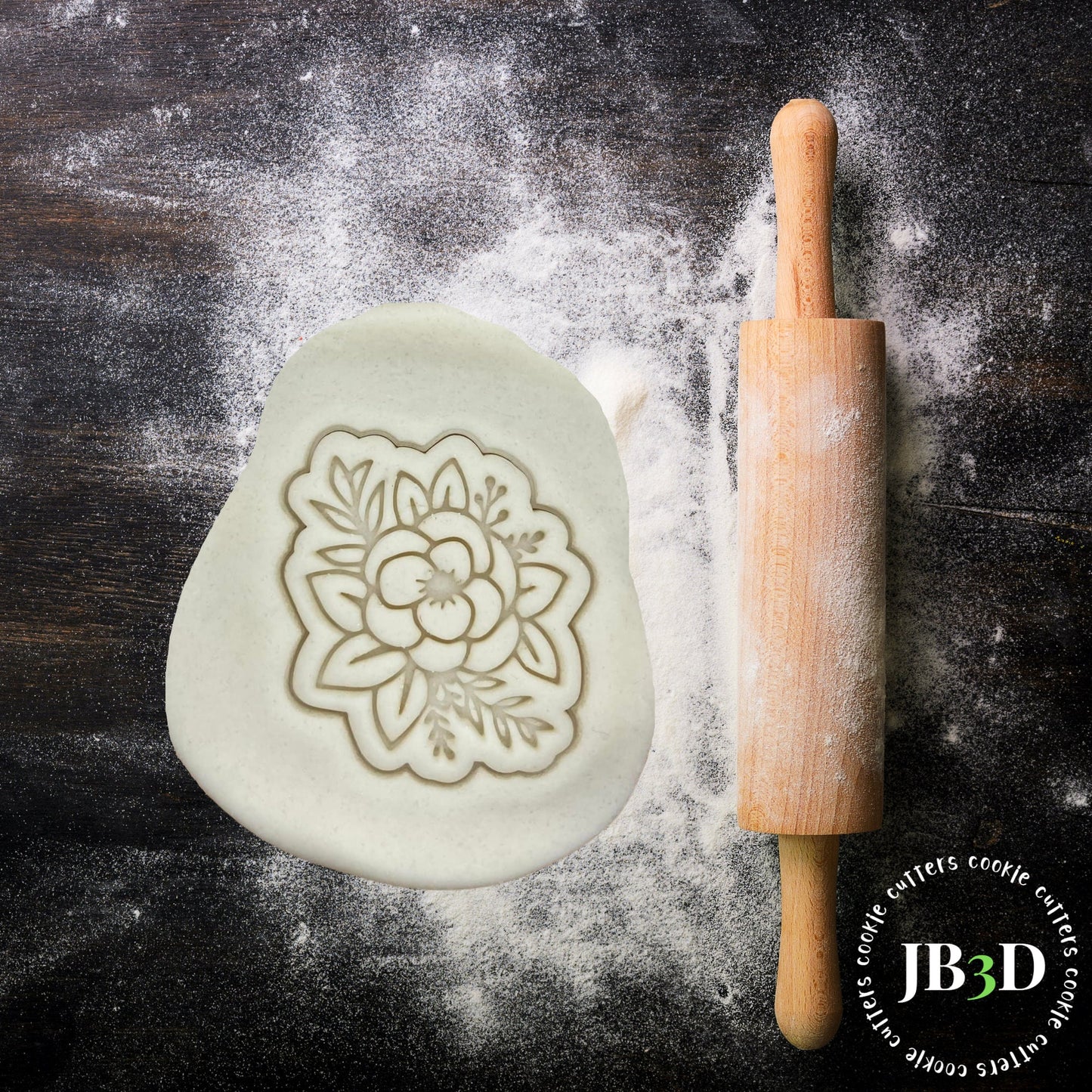 FLOWER ARRANGEMENT Cookie Cutter & Stamp