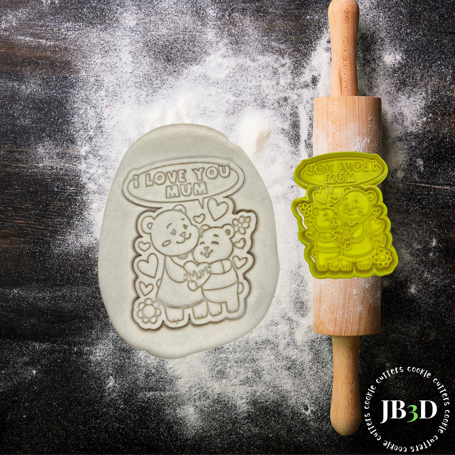 I love you MUM Cookie Cutter & stamp