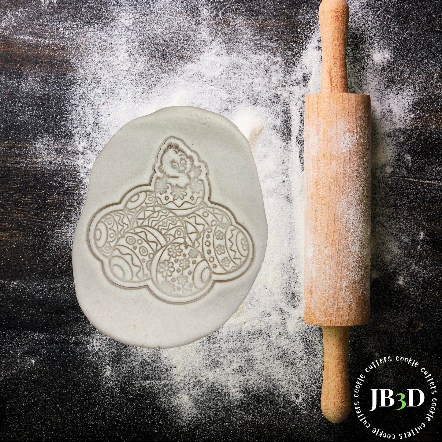 EASTER EGGS and CHICKEN Cookie Cutter and stamp