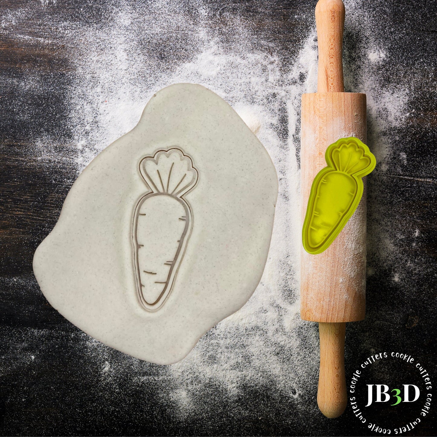 EASTER CARROT Cookie Cutter and stamp