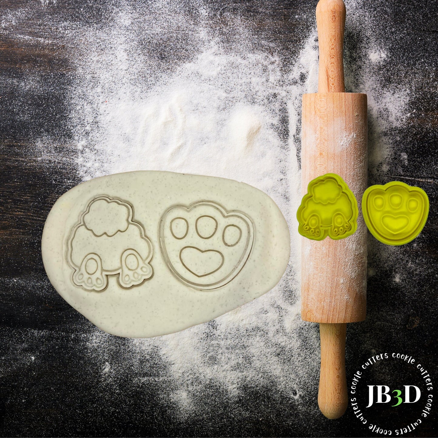 2 x 50mm EASTER SET Cookies Stamp/Embosser