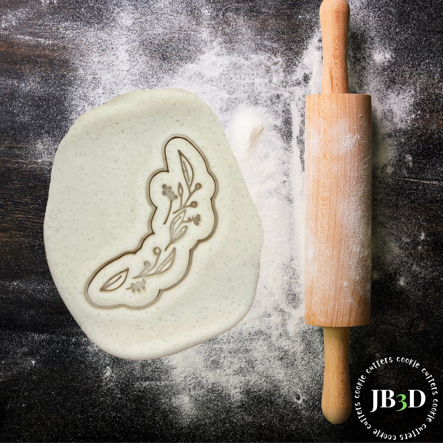 BABY SET leaves Cookie Cutter/Embosser stamp