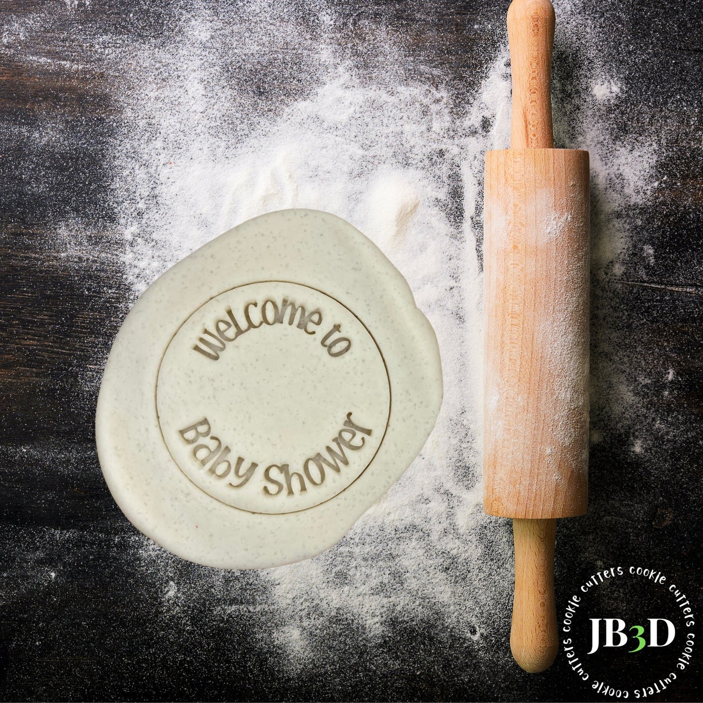 CUSTOMISABLE Add your own name BABY SHOWER Cookies Stamp/Embosser