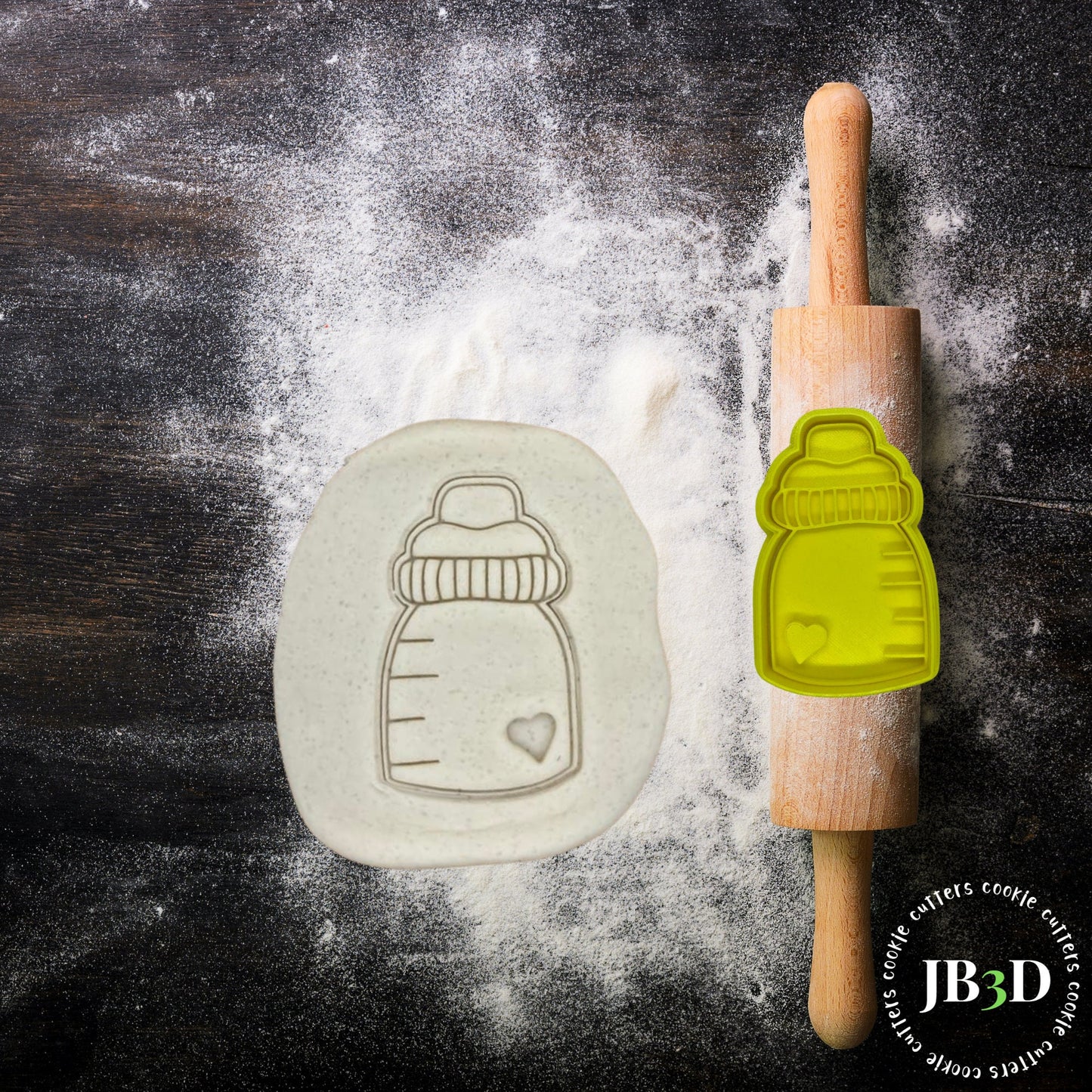 BABY BOTTLE Cookie Cutter & stamp