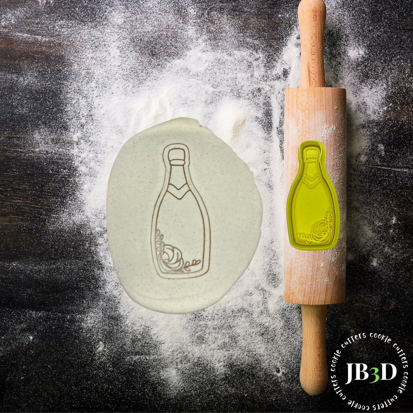 CHAMPAGNE SET or SINGLE Cookie Cutter/Embosser