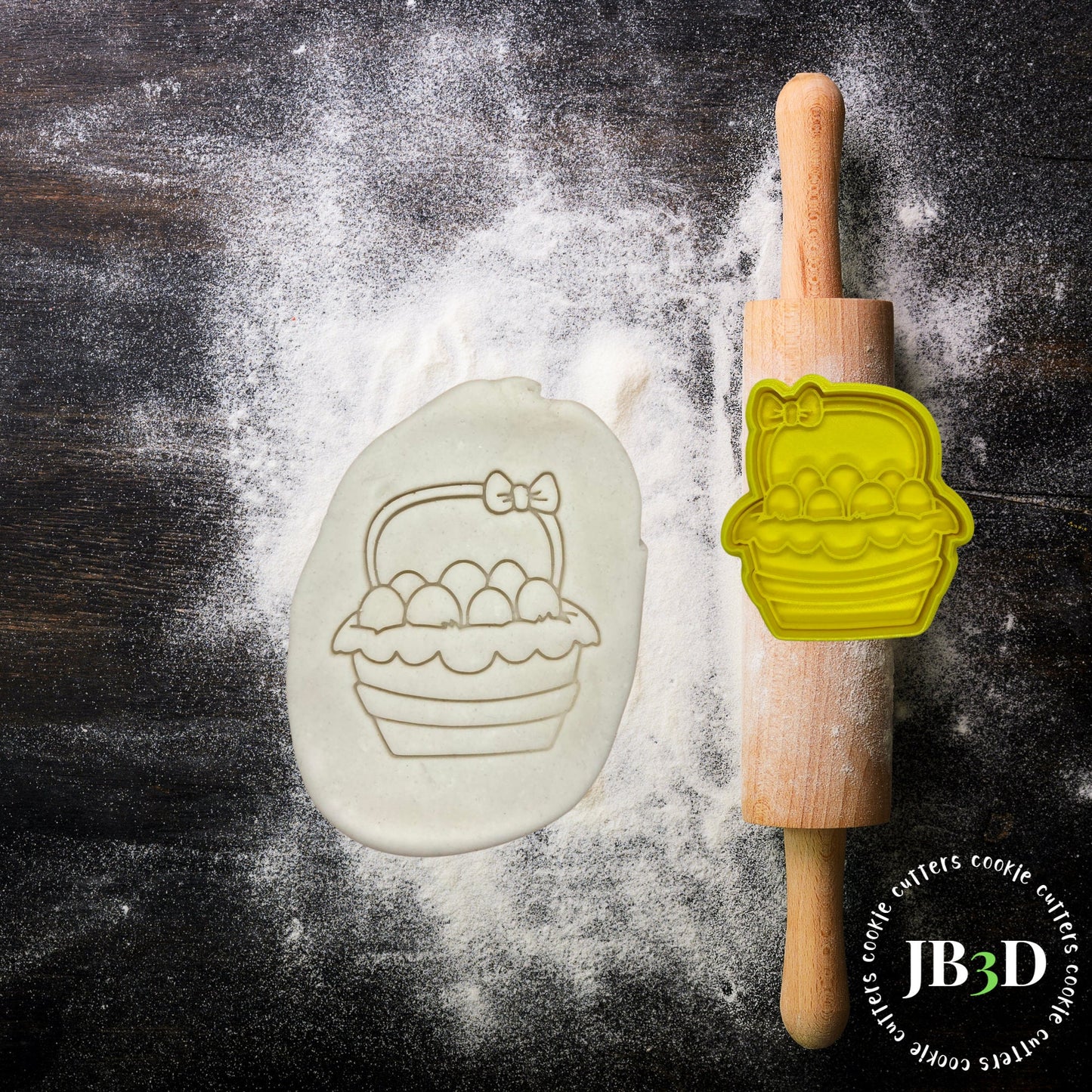 EASTER BASKET Cookie Cutter and stamp
