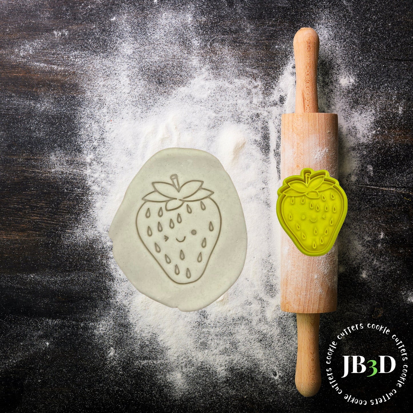 FRUIT SET or Singles Cookie Cutter and Embosser Stamp