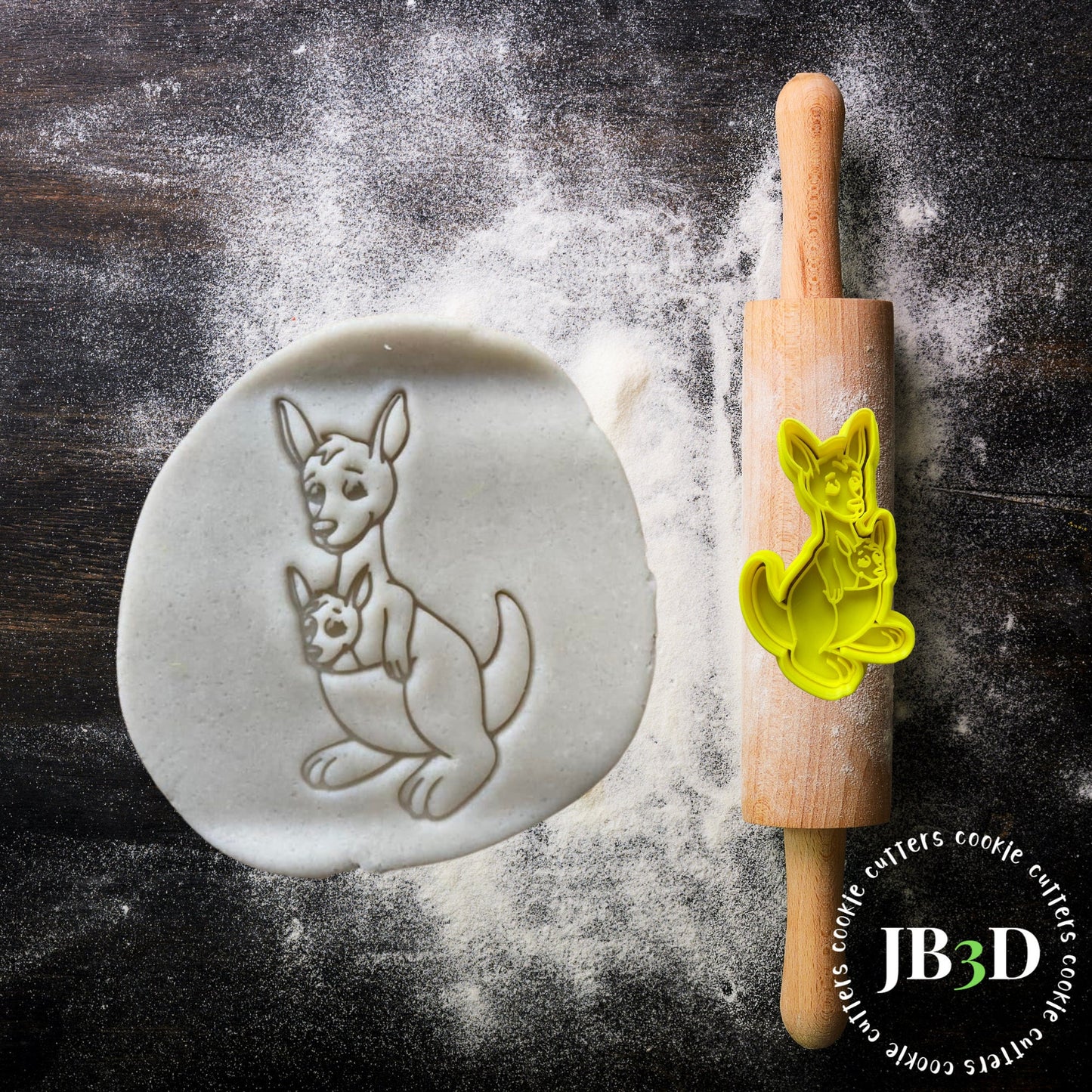 KANGAROO and JOEY Cookie Cutter & Stamp