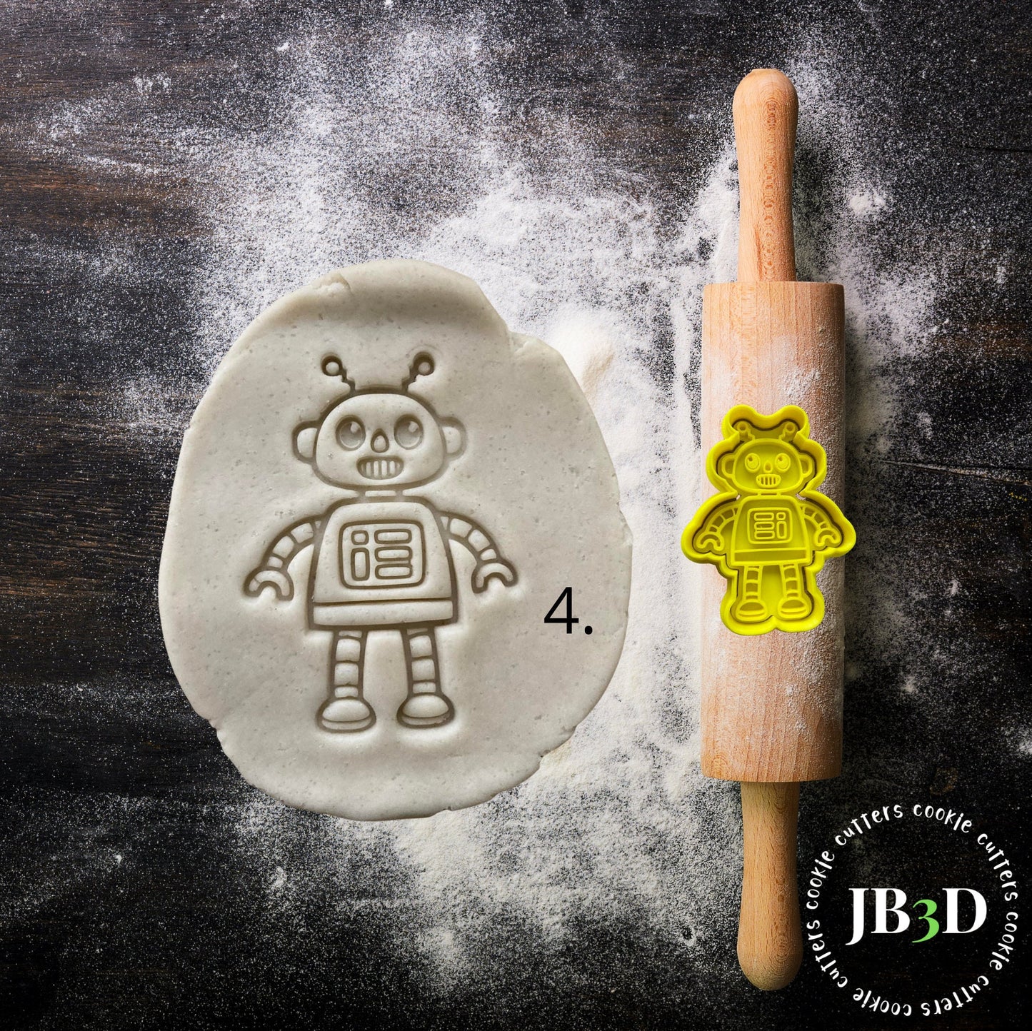 ROBOTS Cookie Cutter and Embosser Stamps