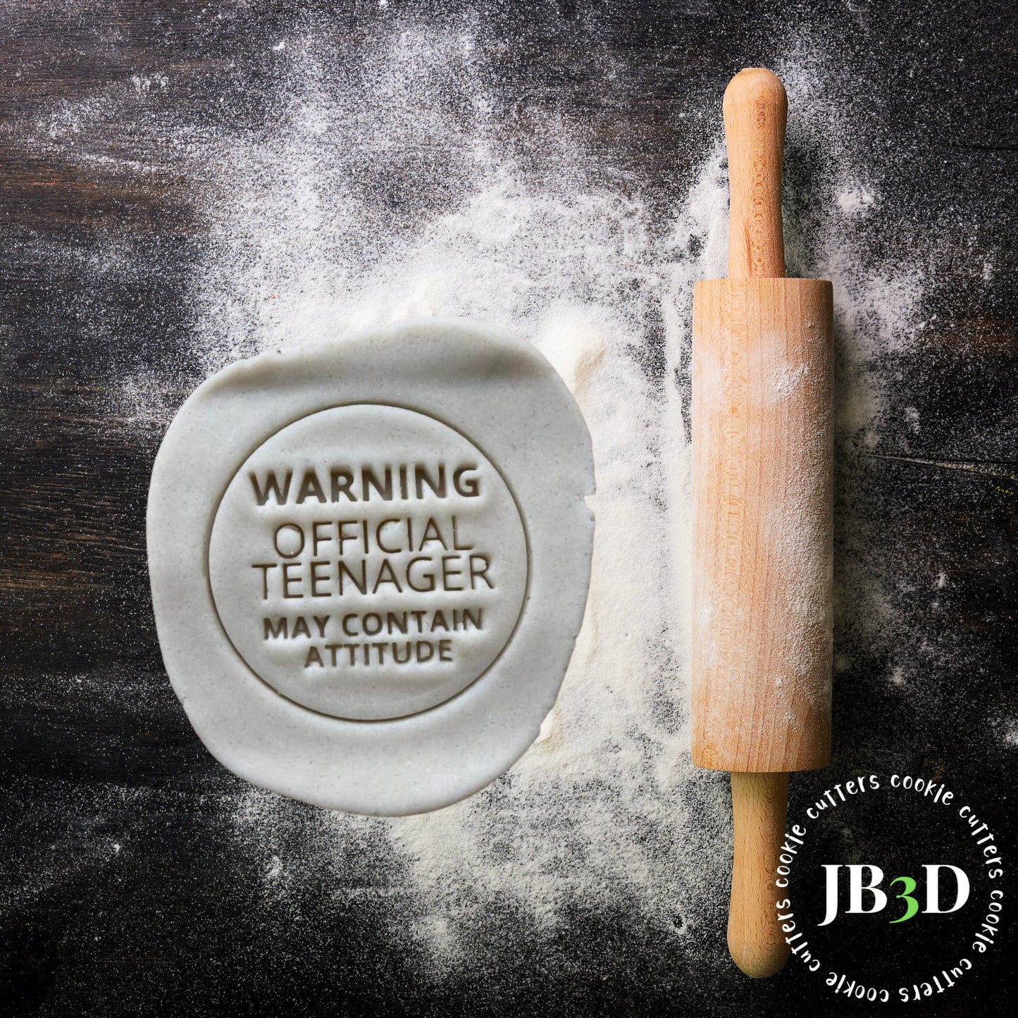 Warning OFFICAL TEENAGER Embosser Stamp