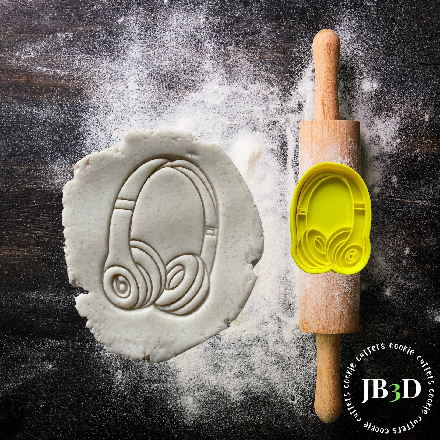 BEATS Headphones Cookie Cutter and Embosser Stamp