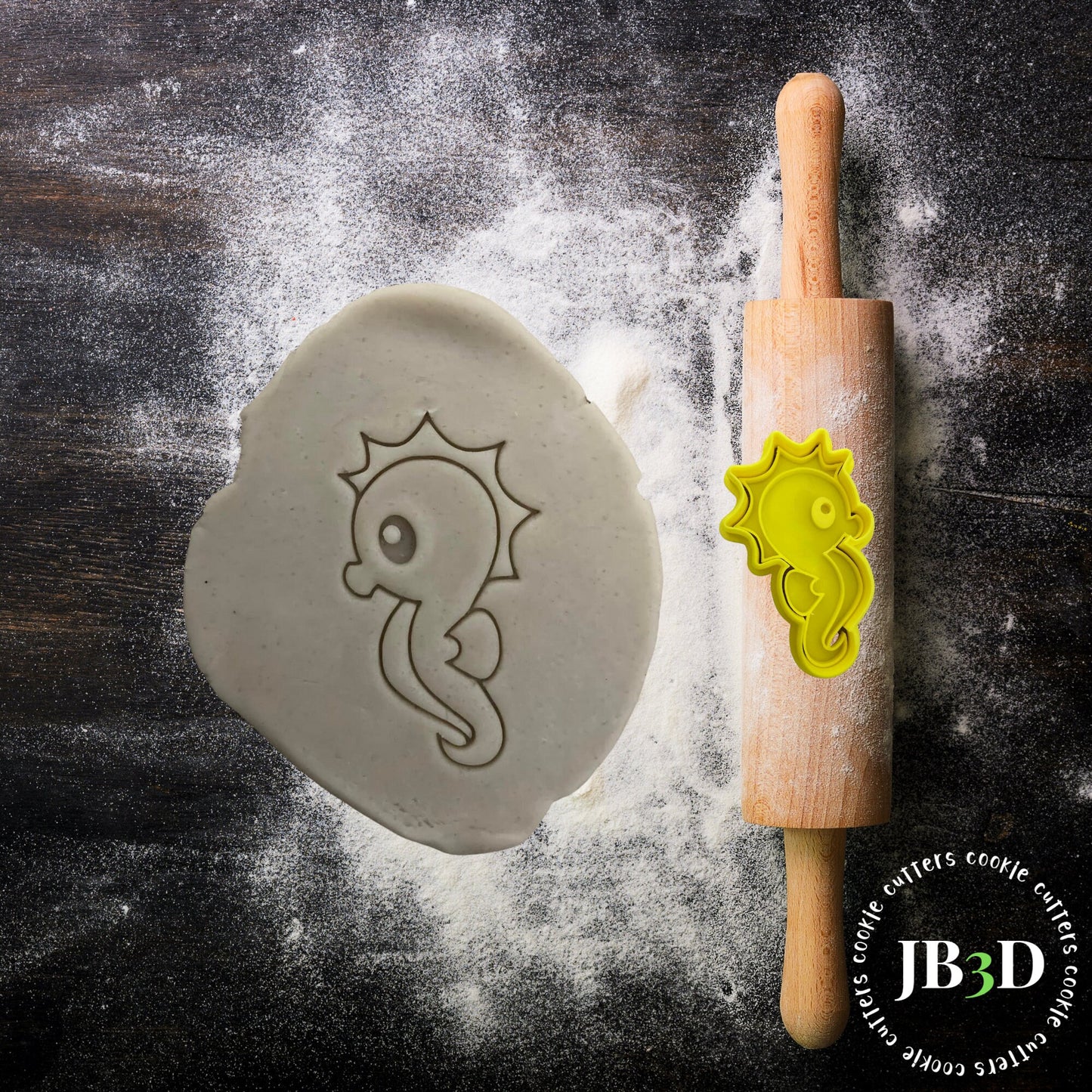 SEA HORSES Cookie Cutters and Embosser stamps