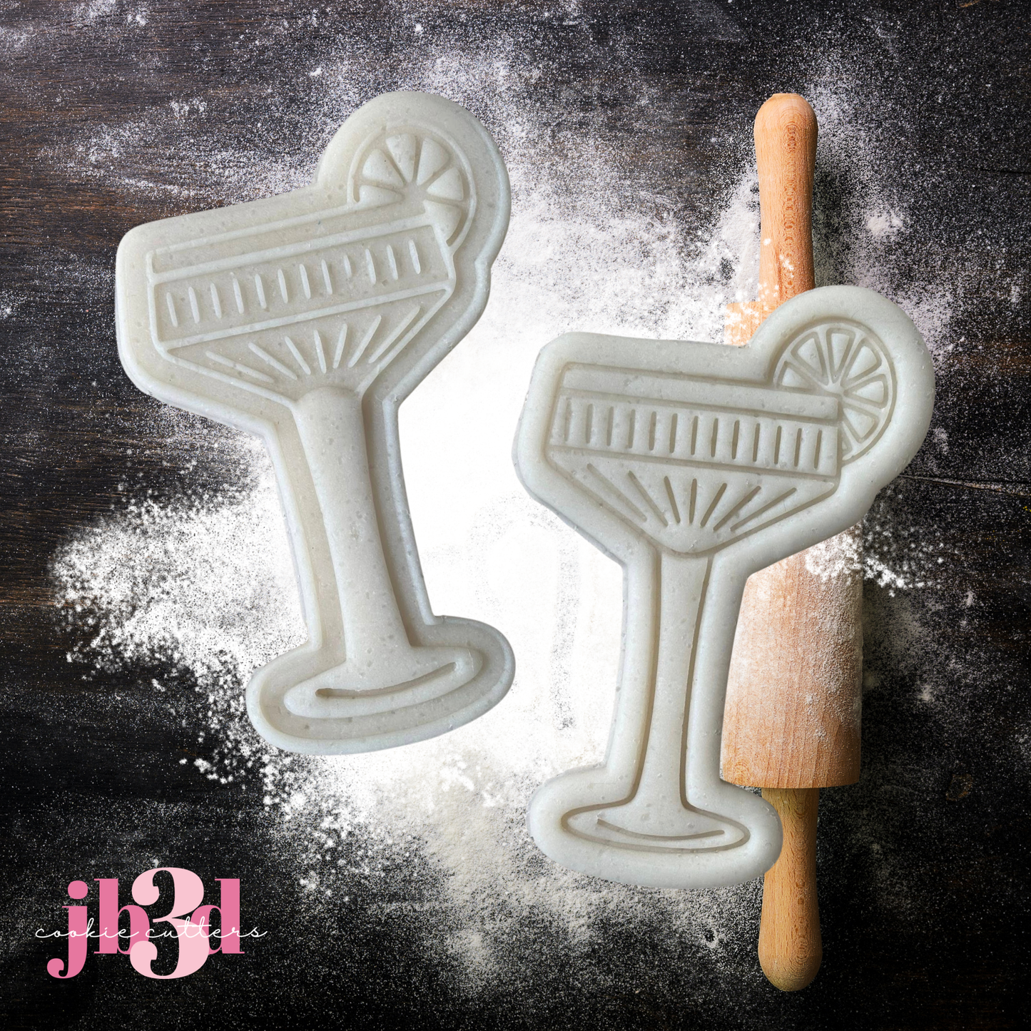 Glass with Citrus slice - Cutter & Embosser/Debosser Stamps