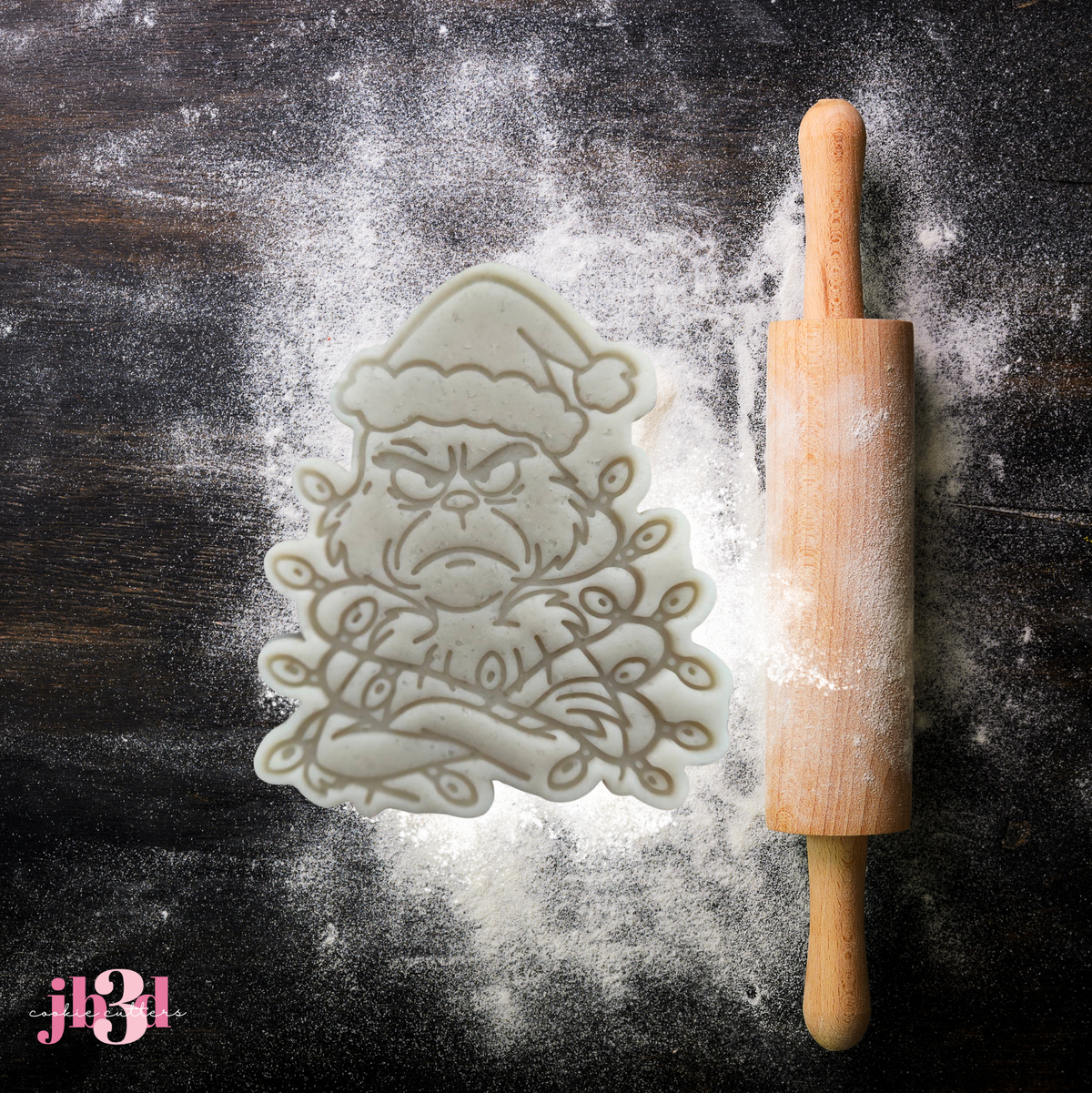 Grinch in lights - Cutter & Embosser Stamp