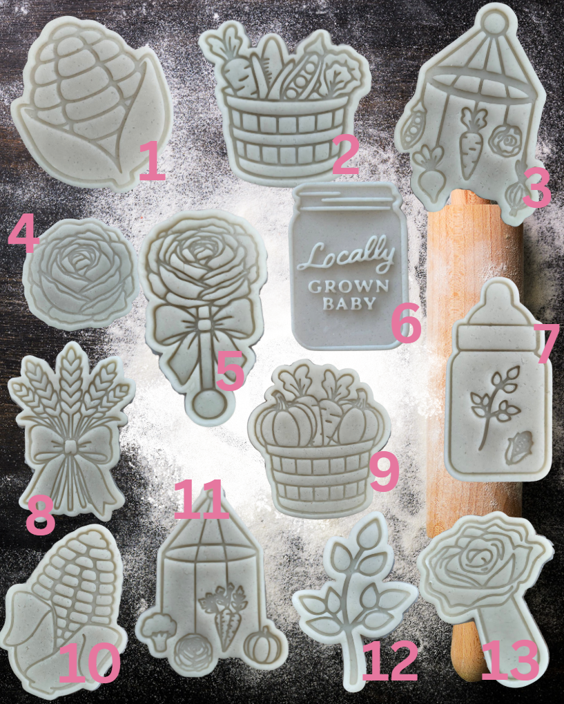 LOCALLY GROWN - Vegetable things - Cutters & Embosser Stamps