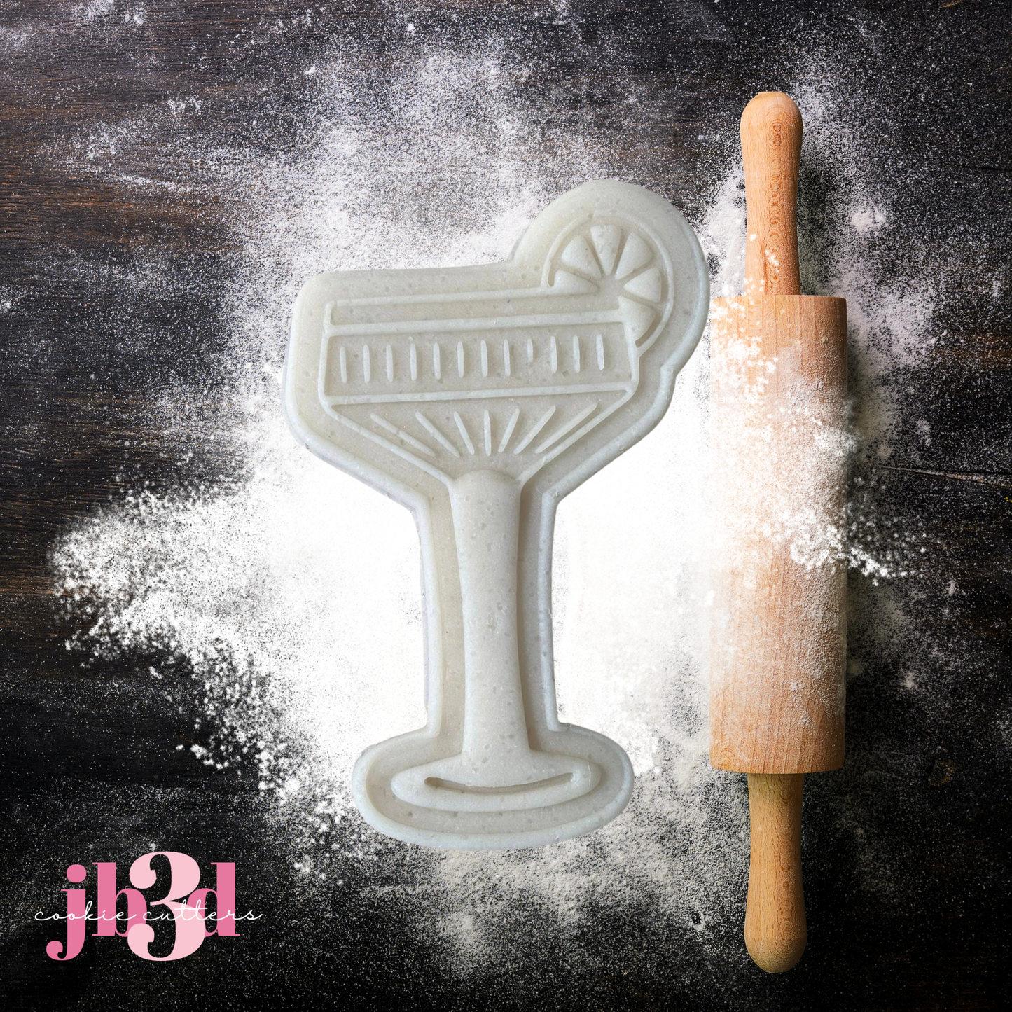 Glass with Citrus slice - Cutter & Embosser/Debosser Stamps