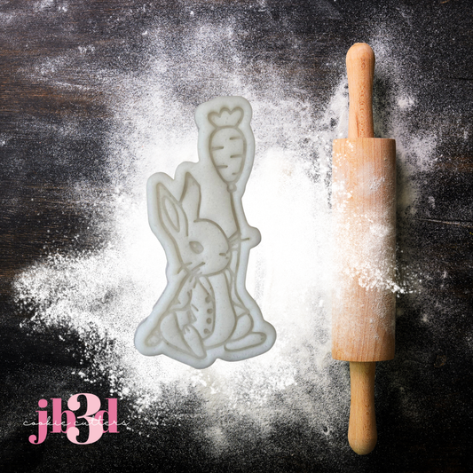 Petter Rabbit -Carrot Balloon Cutter & Embosser Stamp