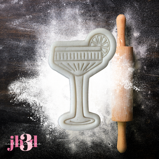 Glass with Citrus slice - Cutter & Embosser/Debosser Stamps