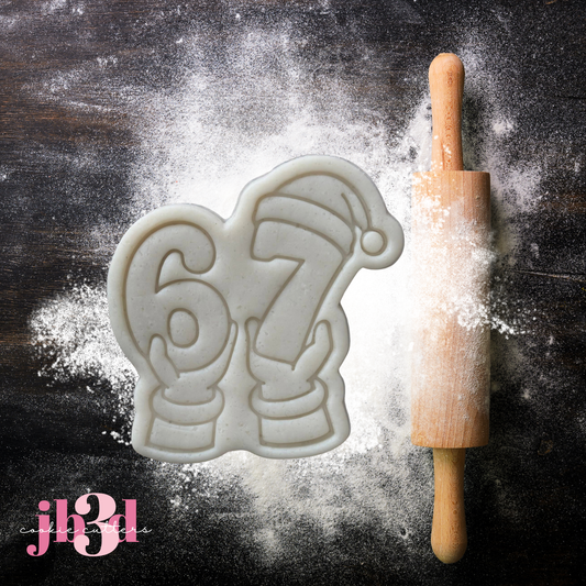 6 7 Christmas SIX SEVEN - Cutter & Embosser Stamp