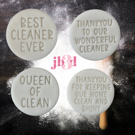 Cleaning Supplies and Thankyou's - Cutters & Embossr Stamps