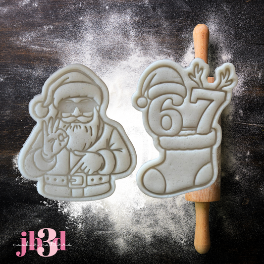 Christmas Six Seven 67 Cutters & Embosser Stamps