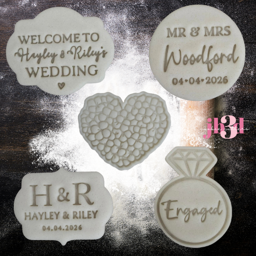 Custom Wedding/Engagement Cuttrers & Emobosser Stamps