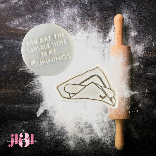 You are the sausage to my Bunnings Set - Cutter & Embosser Stamps