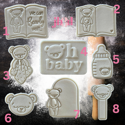 Bear Baby Shower - Cutter & Embosser Stamps