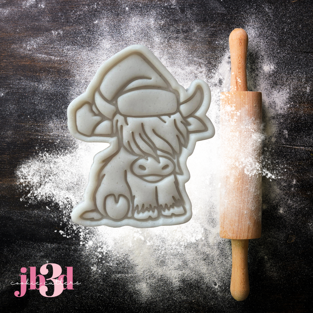 Highland Cow Christmas - Cutter & Embosser Stamp