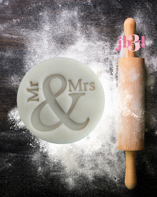 Mr & Mrs - 70mm Embosser Stamp