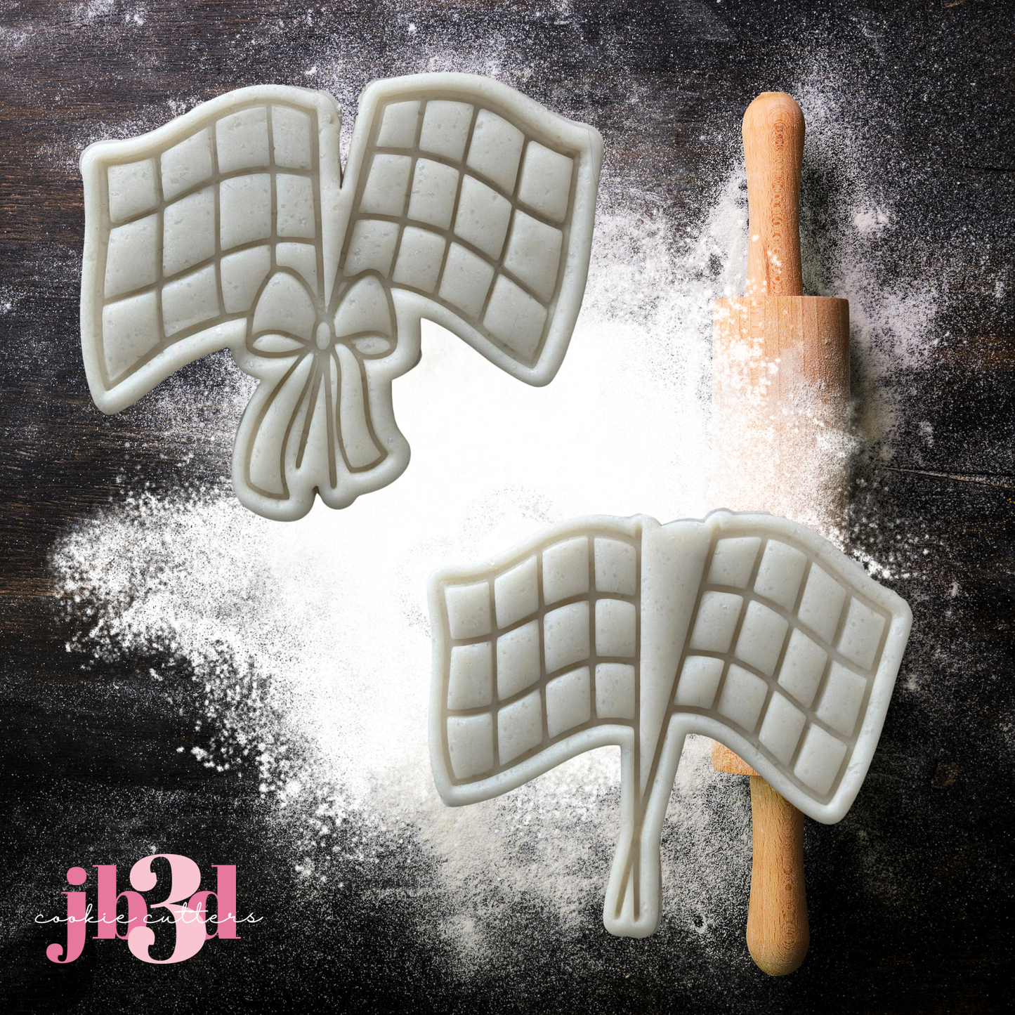 Racing Flags - With or without Bow - Cutters & Embosser Stamps