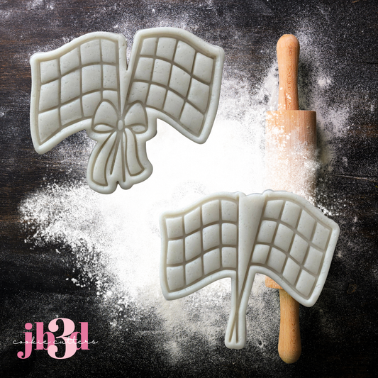 Racing Flags - With or without Bow - Cutters & Embosser Stamps