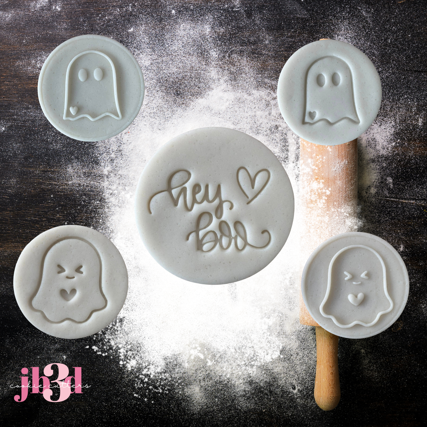 Hey Boo - Halloween 70mm Stamps