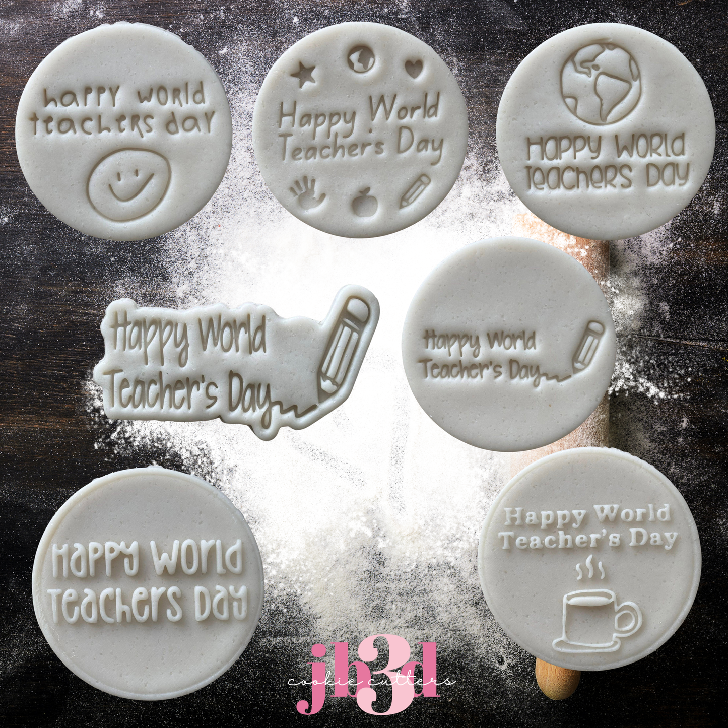 World Taecher's Day - Embosser/Debosser Stamps