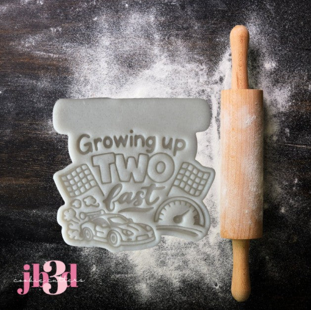 DIY Name Growing up TWO fast - Cutter & Embosser Stamp