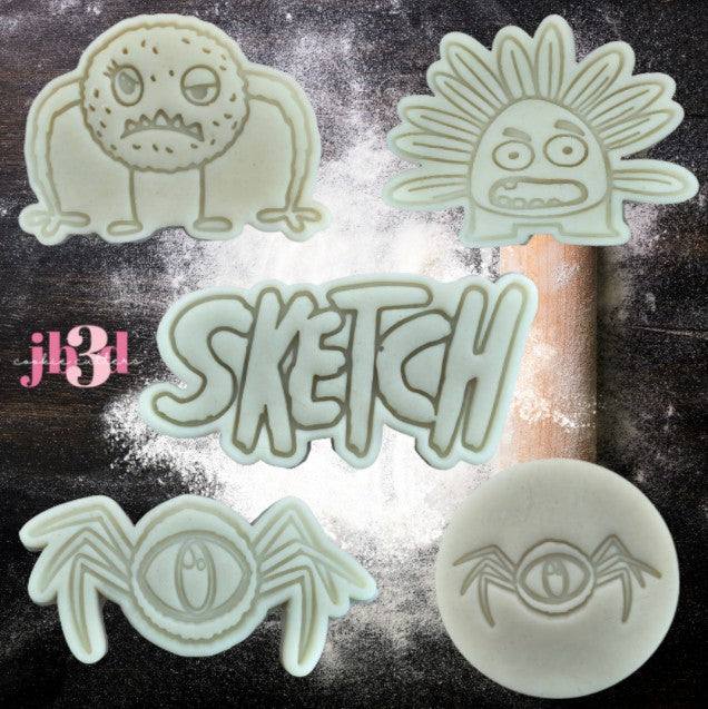 SKETCH - Cutters & Embosser Stamps