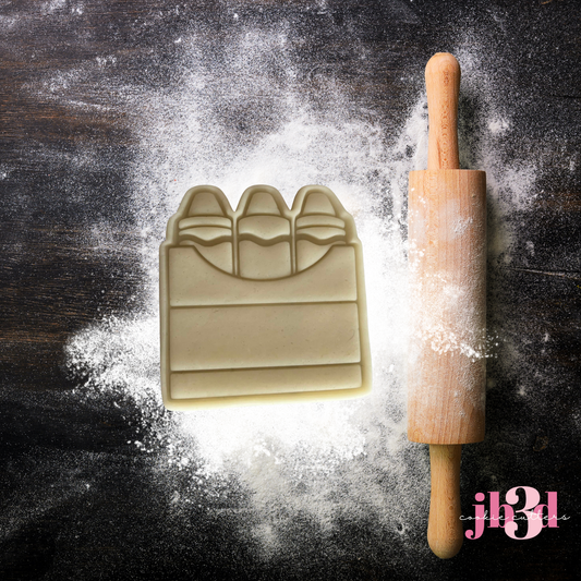 Crayons - Cutter & Embosser Stamp