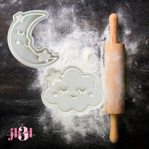 Moon & Cloud Cutters & Debosser Stamps