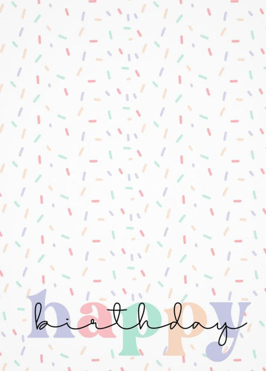 Cookie Backer - Happy Birthday