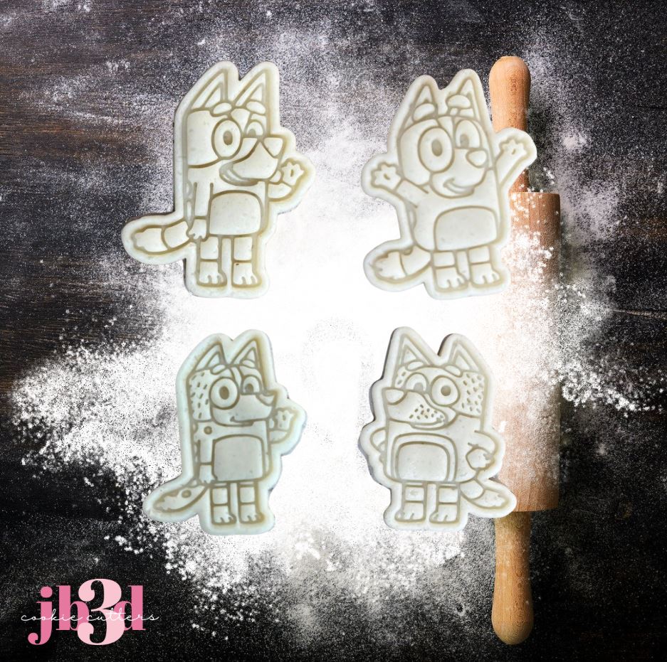 Mini Bluey Cutters & Embosser Stamps