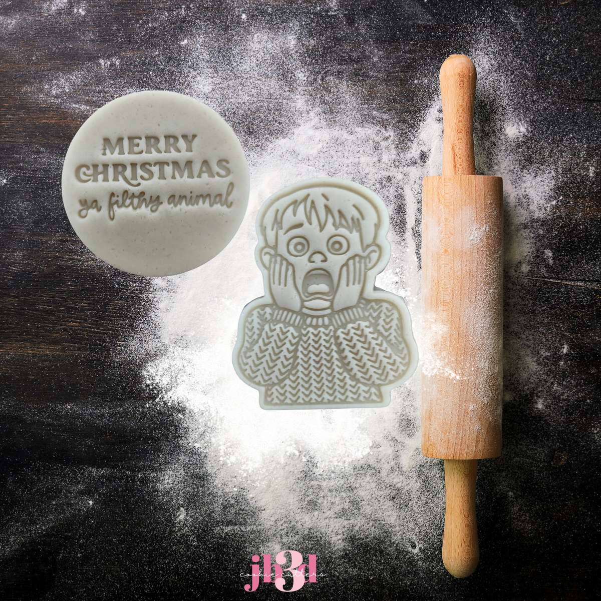 Merry Christmas you filthy animal Set - Cutter & Embosser Stamps