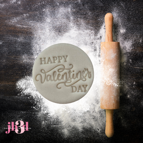Happy Valentine's day Bear with Rose - Cutter & Embosser Stamp