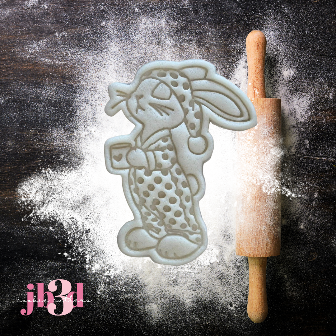 PJ Rabbit Easter - Cutter & Embosser Stamp