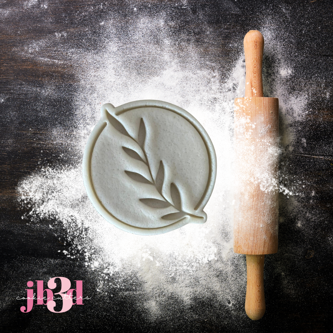 Leaf Design 80mm Cutter & Embosser Stamp