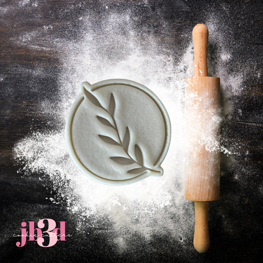 Leaf Design 80mm Cutter & Embosser Stamp