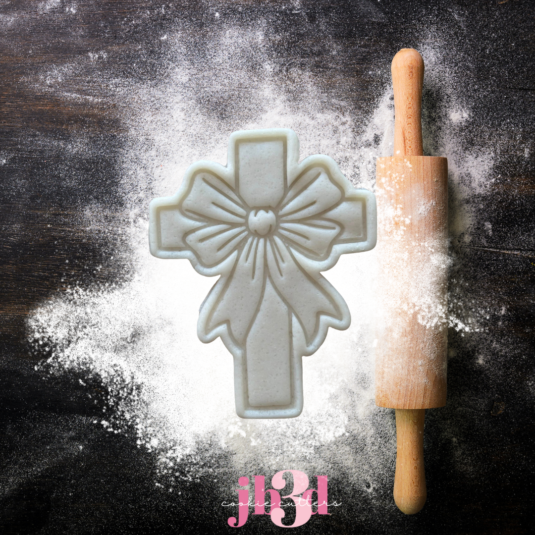 Crosses Croos & Bow - Cutter & Embosser Stamp