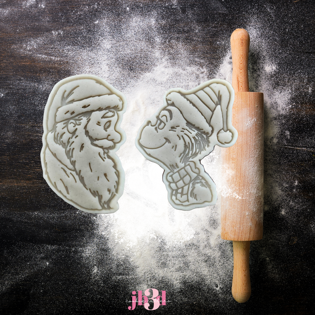 Santa or Grinch - Cutter & Embosser Stamp